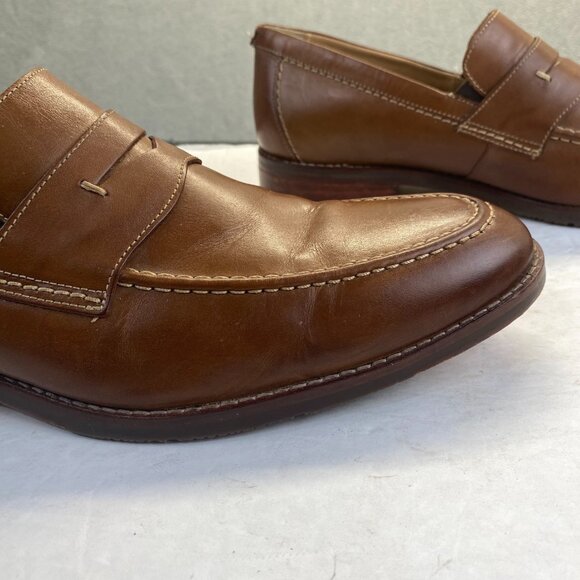 Johnston & Murphy Warner Penny Loafer 20-9592 Brown Leather Mens Dress Shoes 13M main image 4